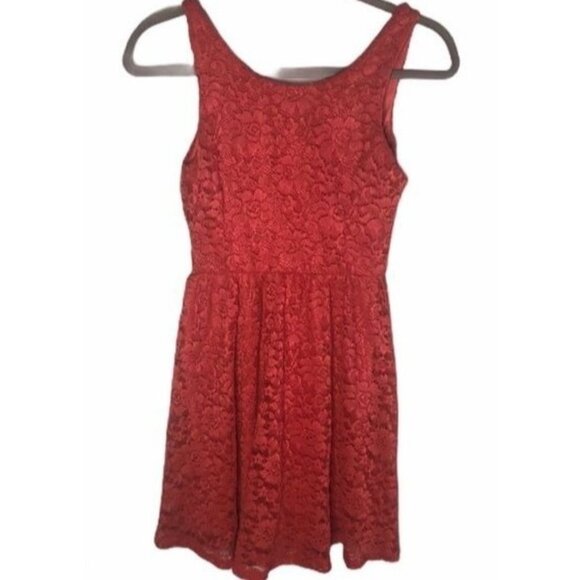 lush Short Lace Dress Size XS layered polyester blend back zipper XS READ - Picture 1 of 12